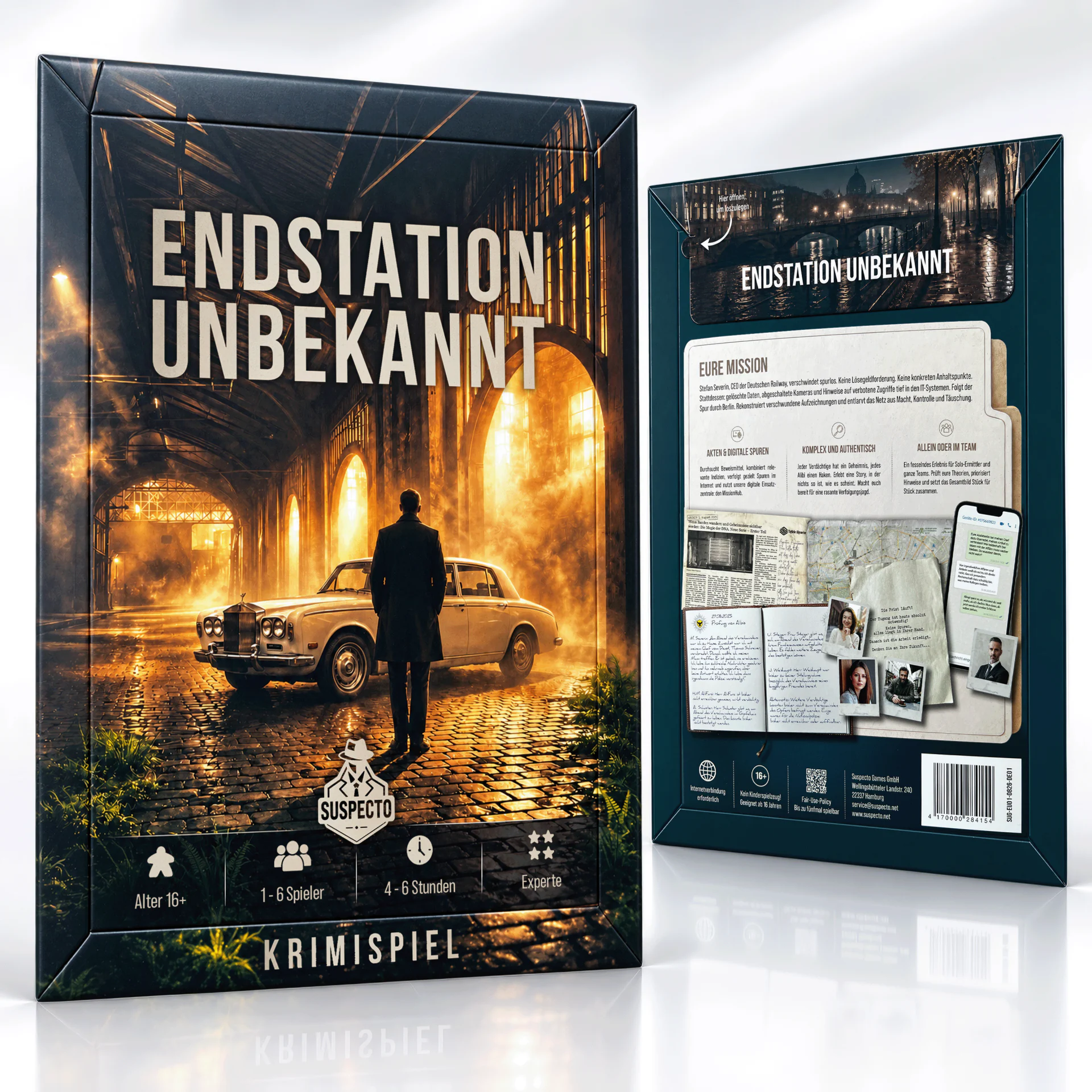 Endstation Unbekannt: Vorder- und Rückseite der gedruckten Fallakte