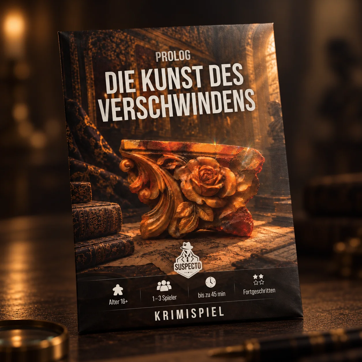 Das Fallcover von Die Kunst des Verschwindens (Prolog) mit dem goldenen Fragment.